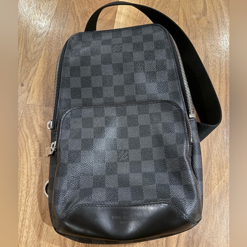 Louis Vuitton Graphite Checkered Belt Bag